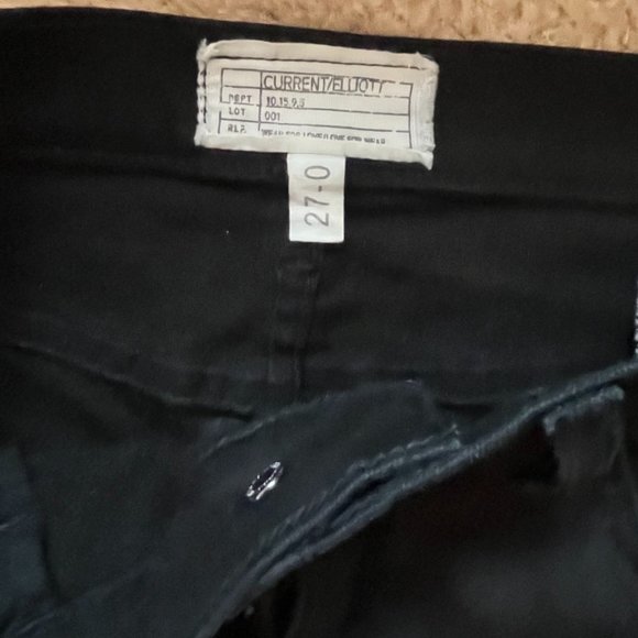 NWOT Current/Elliott The Stiletto Jet Black Jeans 27 - Picture 5 of 9